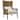 Michelle Oak and Rattan Upholstered Occasional Chair, Off-White
