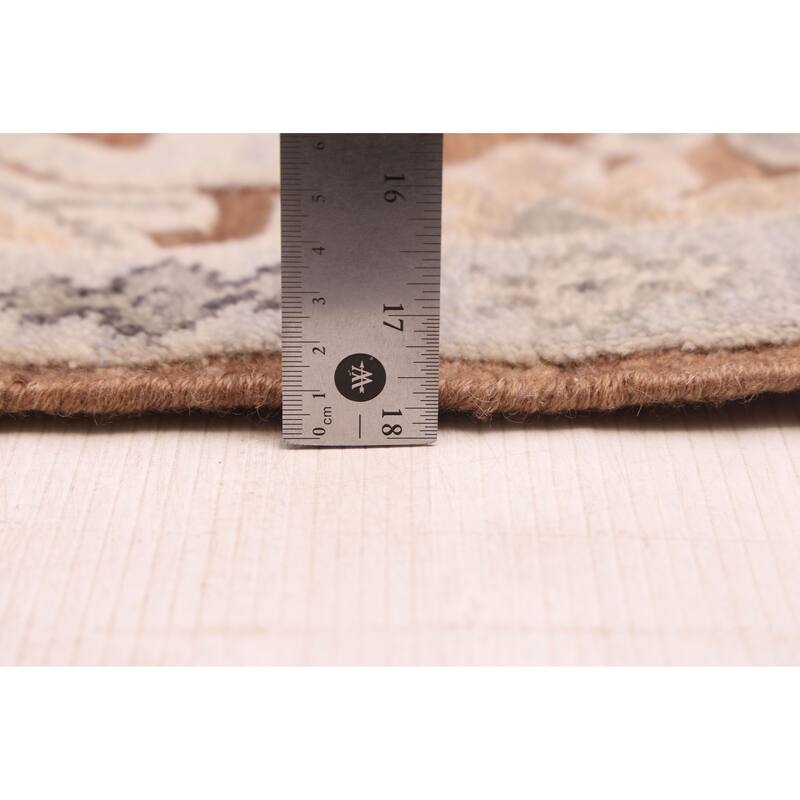 ECARPETGALLERY Hand-knotted Finest Oushak Brown Wool Rug - 8'0 x 10'1