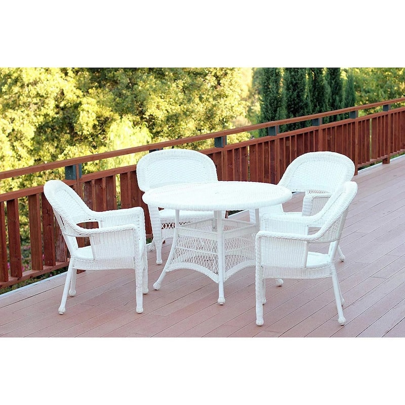 Outdoor Dining Set 5 Piece Patio Table & Chairs Comfort Classic Design