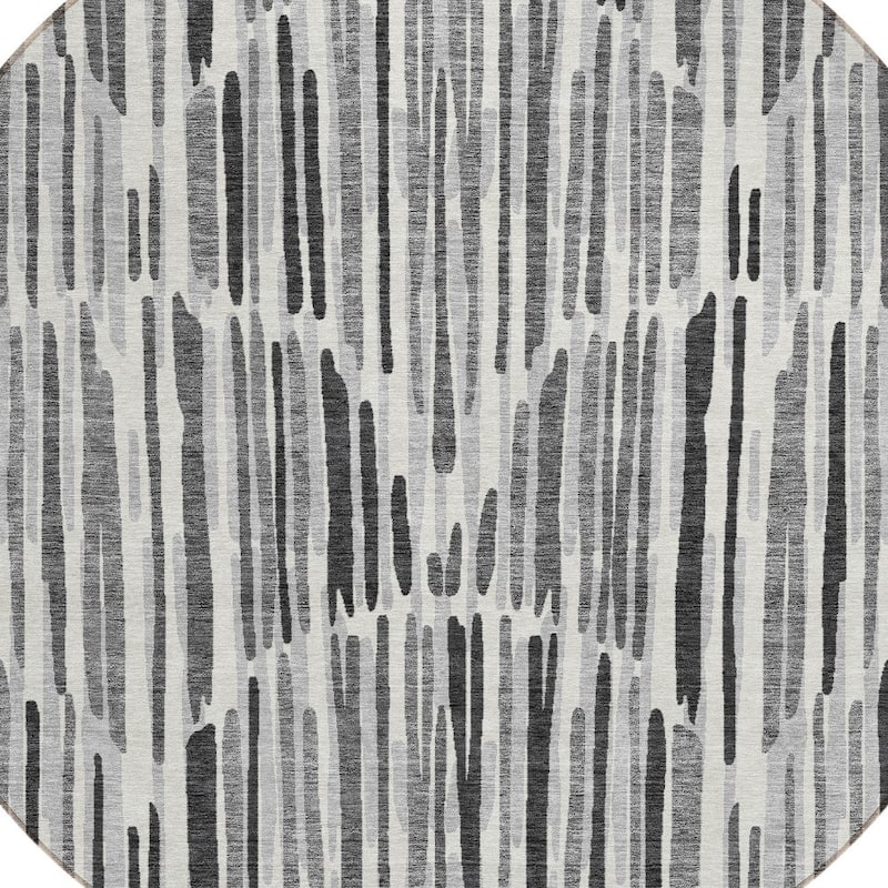 HomeRoots Abstract Transitional Rectangle Outdoor Rug