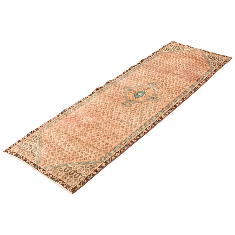 ECARPETGALLERY Hand-knotted Andelz Copper Wool Rug - 2'9 x 9'0