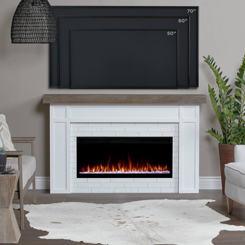 Cravenhall 64" Smart Landscape Electric Fireplace by Real Flame