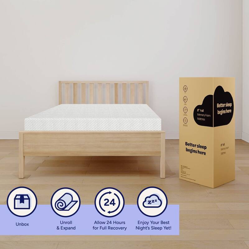 Max and Lily 8" Memory Foam Mattress Full