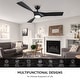 preview thumbnail 3 of 31, CO-Z 52" Modern Ceiling Fan with Dimmable LED Light and Remote