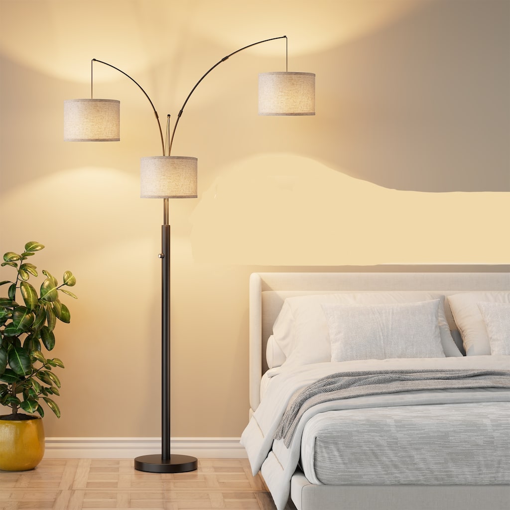 Anmytek 3-Head Dimmable Floor Lamp with 3 Color Temperatures Modern Home Lighting