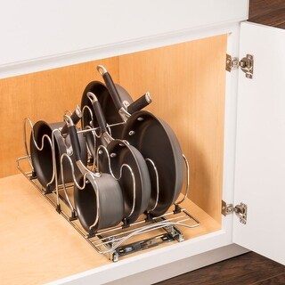 Glideware Wood Pull-out Cabinet Organizer for Pots, Pans, and Much