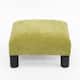 Adeco Ottoman Upholstered Fabric Footrest Pet Steps Dog Stair Stool - Oliver Green