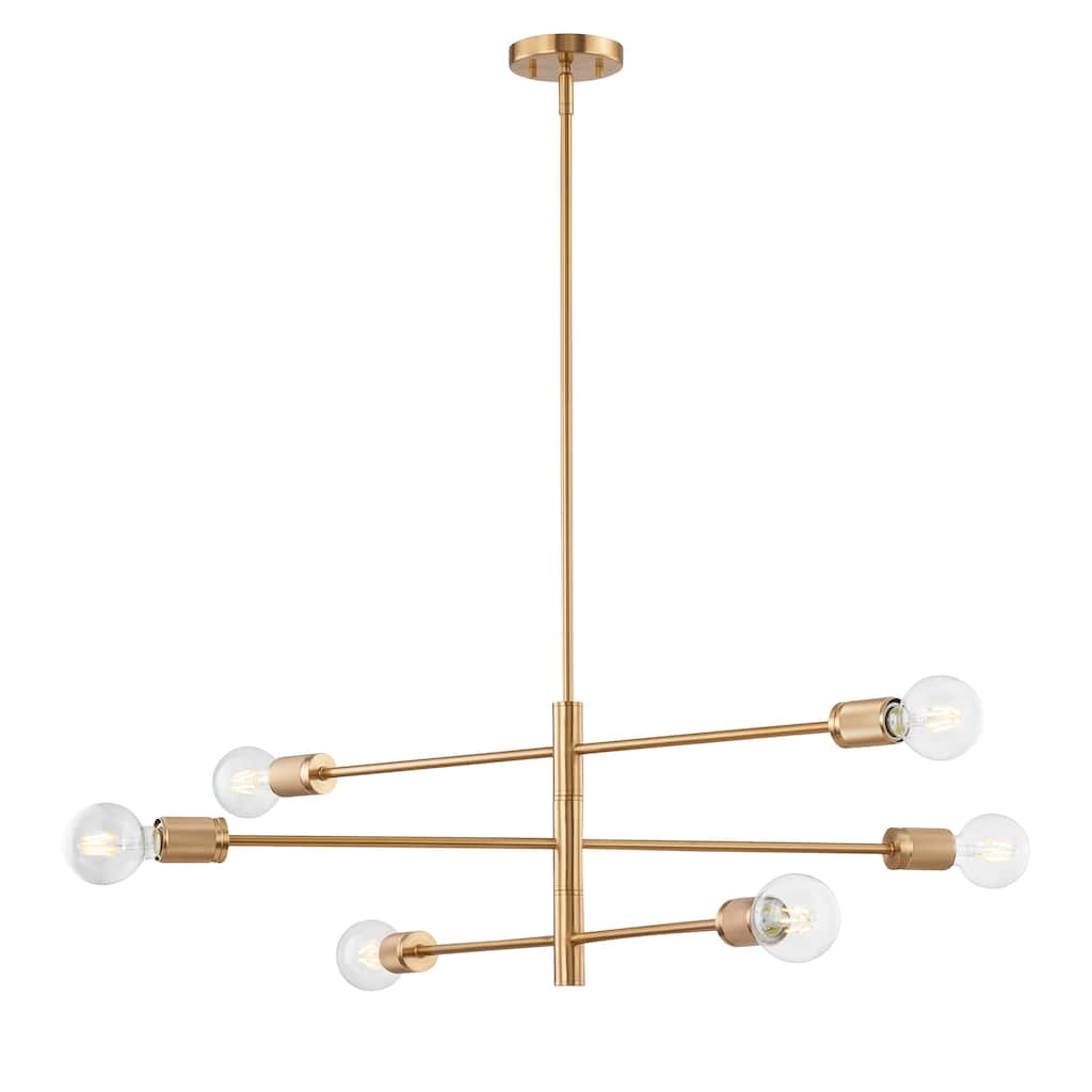 Elk Home Module Burnished Brass Metal 6 Light Chandelier