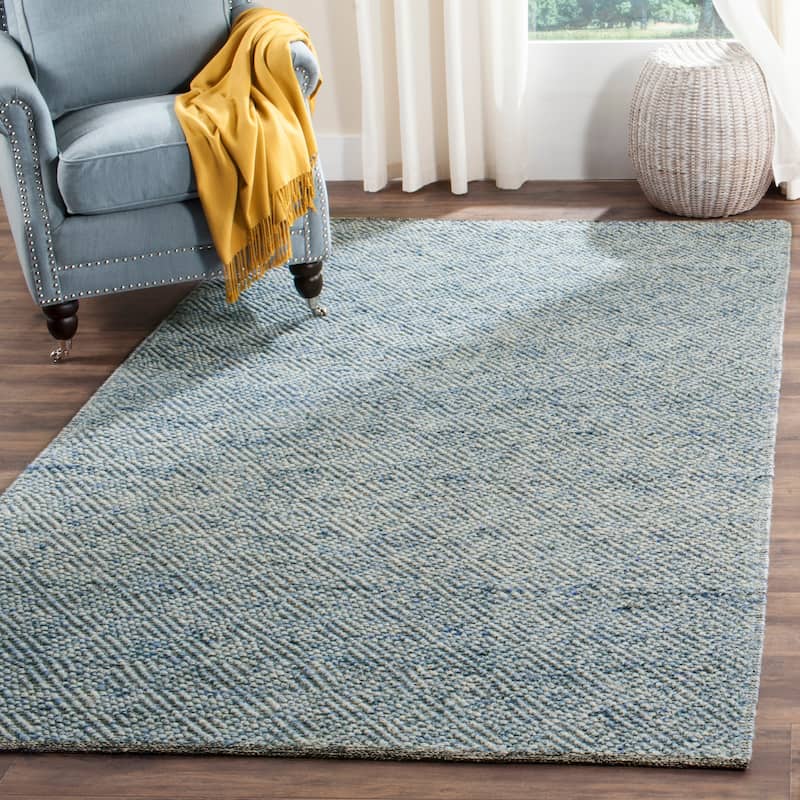 SAFAVIEH Natura Rimah Handmade Wool Area Rug - 8' x 10' - Blue - Rectangle