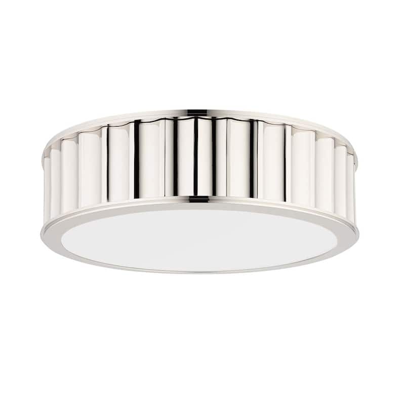 Hudson Valley Lighting Middlebury 2 Light 13" Wide Flush Mount Drum - Polished Nickel