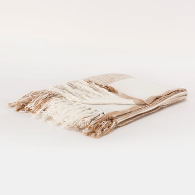 Rizzy Home Boho Stripe Woven Textured Cotton Throw