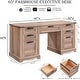 preview thumbnail 8 of 28, 60" Farmhouse Executive Desk, Wood Home Office Desk, Computer Desk