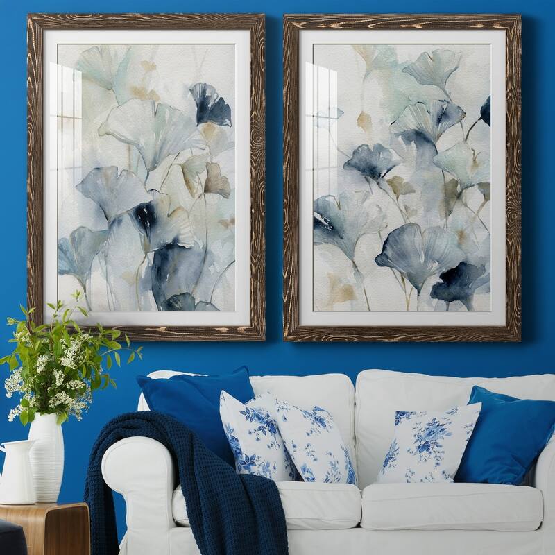 Indigo Ginkgo I-Premium Framed Print - Ready to Hang