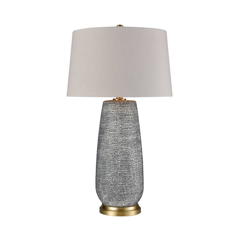 Elk Home Rehoboth Blue With Gray Linen Shade 1 Light Table Lamp