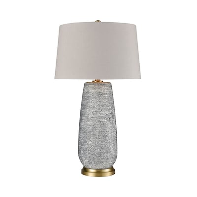 Elk Home Rehoboth Blue With Gray Linen Shade 1 Light Table Lamp