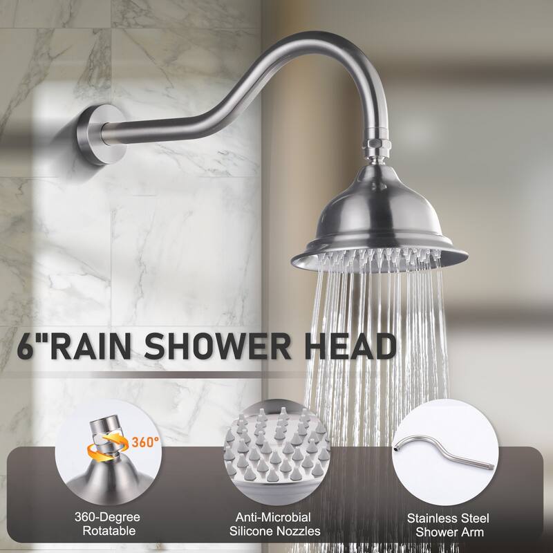 WOWOW Single Handle 1-Spray Tub and Shower Faucet with Valve Included