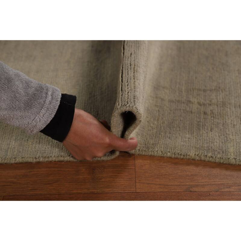 Beige & Gray Gabbeh Oriental Area Rug Handmade Wool Carpet - 5'5" x 7'11"