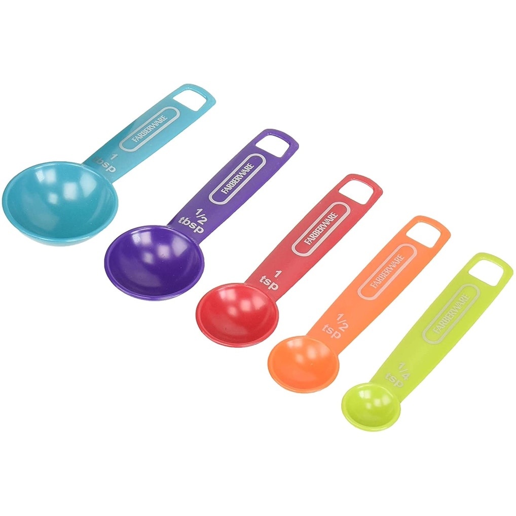 Table GREAT SPIRIT WARES Colorful Measuring Spoons Stainless Steel 5 Piece Set 
