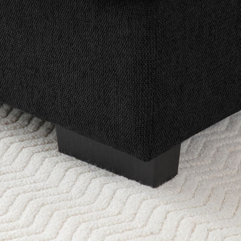 130" Modern Upholstered Sectional Sofa with Console and Chaise, Pillows