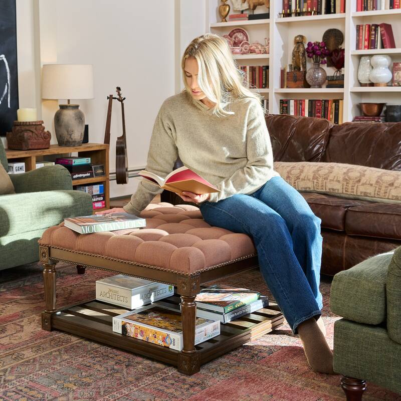 Maven Lane Mesa Square Upholstered Coffee Table