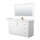 Option White / White Cultured Marble Top / Satin Bronze