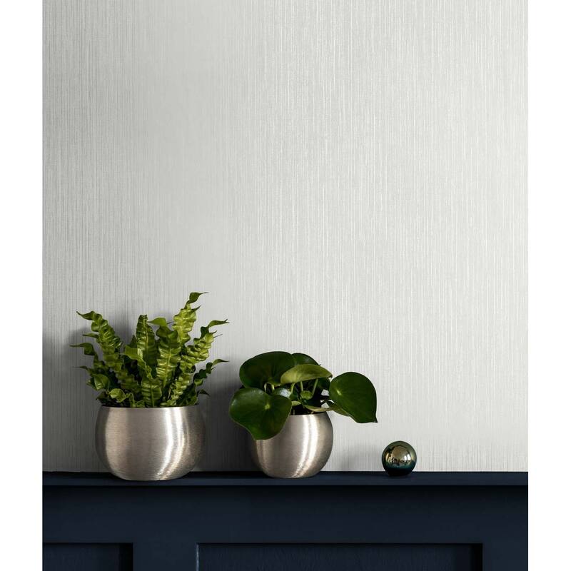 Seabrook Designs Vertical Stria Embossed Vinyl Unpasted Wallpaper