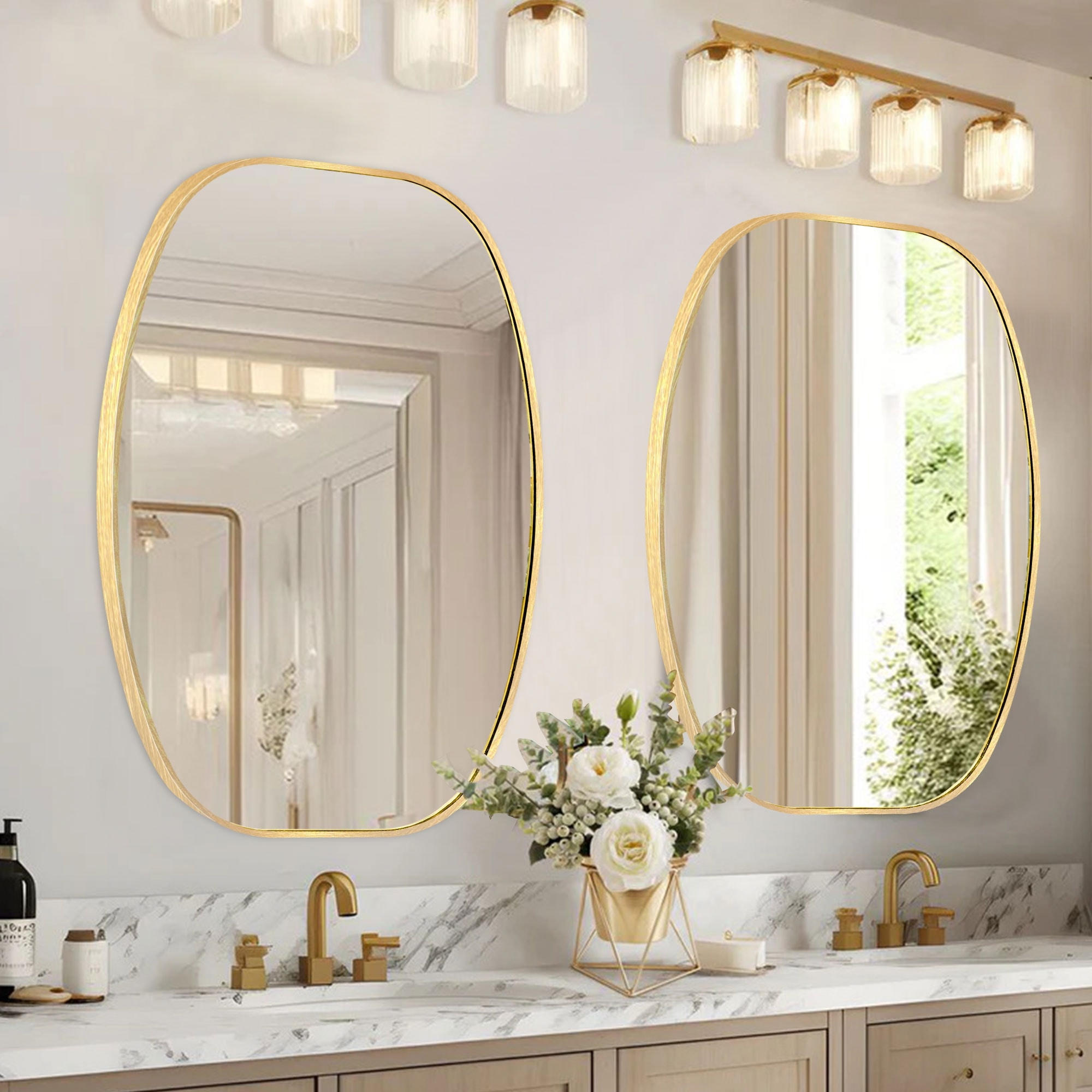 2 Pack Oval Mirror Wall Bathroom Vanity Mirror