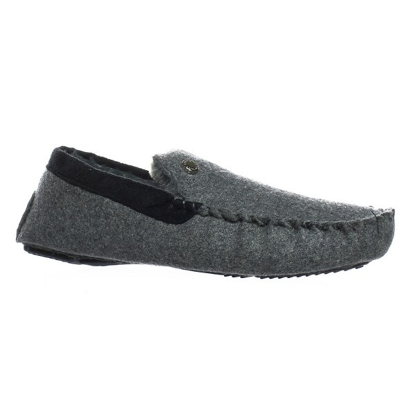 mens grey moccasin slippers