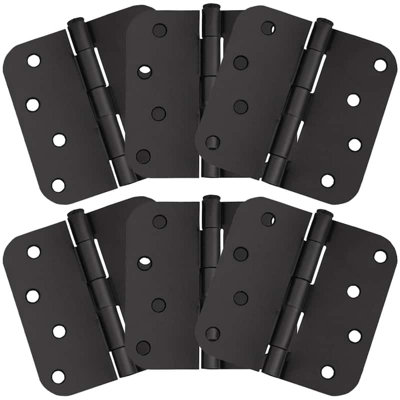 Design House 189555 4" x 4" Plain Bearing 5/8" Radius Corner Surface - Matte Black