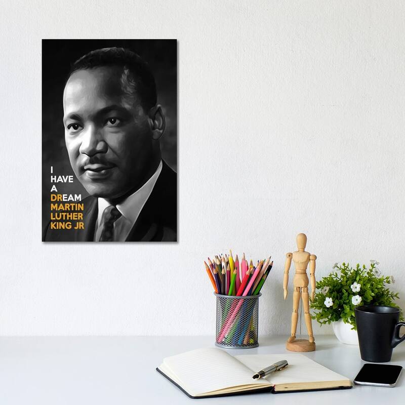 iCanvas "Martin Luther King - I Have A Dream" by Adrian Baldovino Canvas Print - 12x8x0.75