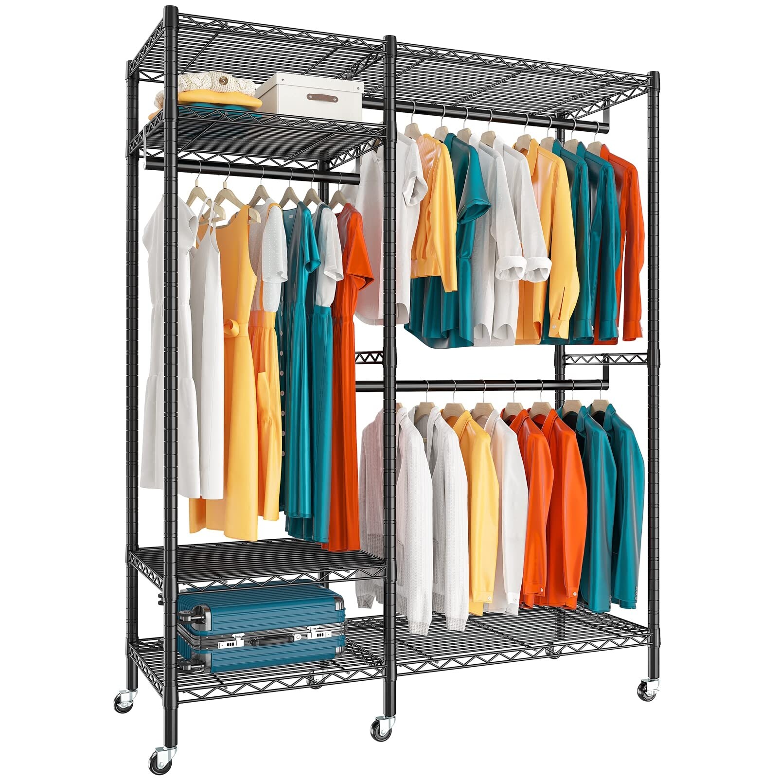 Bed bath and beyond clothes store rack on wheels