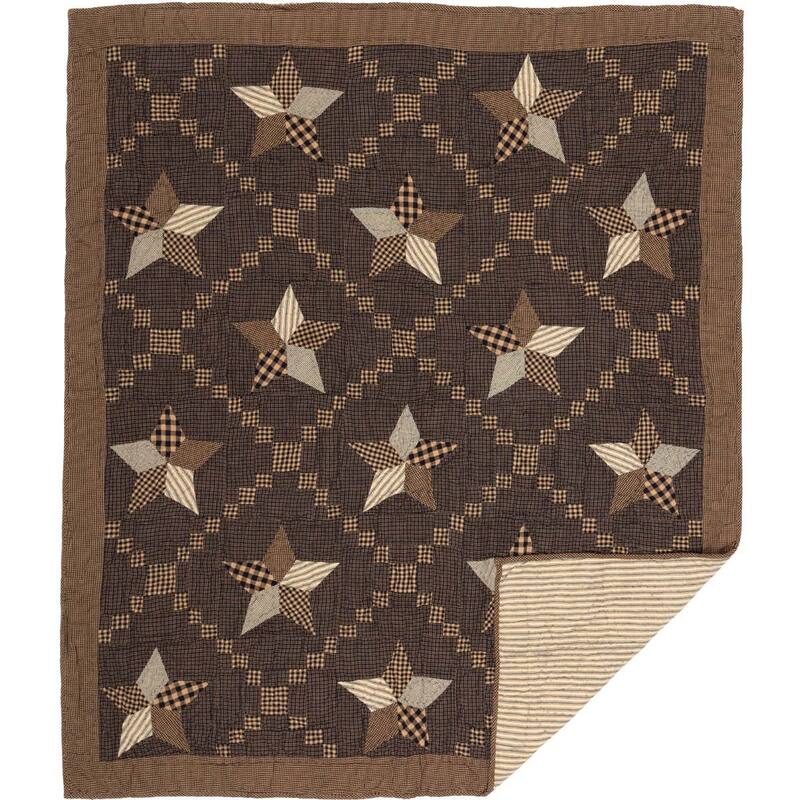 Farmhouse Star Quilted Throw 60x50