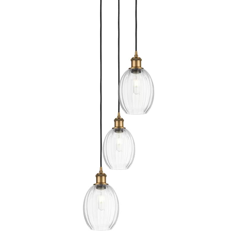 Innovations Lighting 113B-3P-33-13 Preston Pendant Preston 3 Light 13" - Brushed Brass / Clear