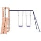 preview thumbnail 12 of 15, vidaXL Swing Set Outdoor Backyard Wooden Playground Equipment for Kids Age 3-8