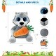 preview thumbnail 2 of 4, DolliBu Happy Easter Big-Eyed Wolf Plush with Carrot Plush Toy - 6 inches