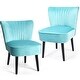 preview thumbnail 17 of 31, Costway Set of 2 Armless Accent Chair Upholstered Leisure Chair Single - 23'' x 27.5'' x 30''