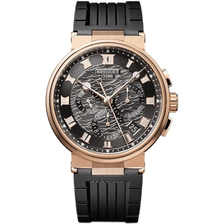Breguet Marine Chrono 42mm Men's Watch - BROWN CROC, GREY Dial