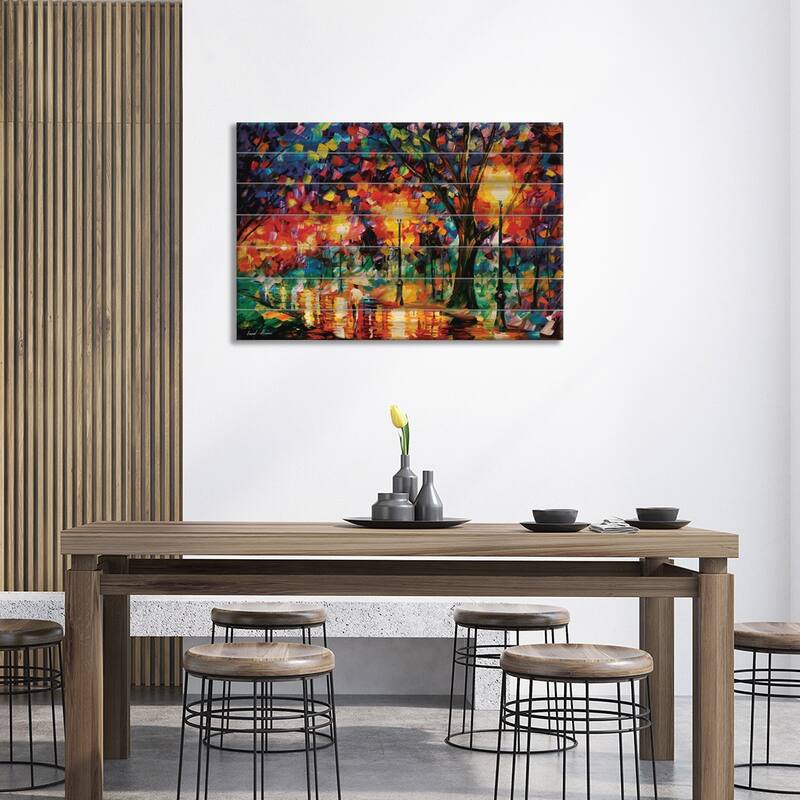 Eternity Print On Wood by Leonid Afremov - Multi-Color