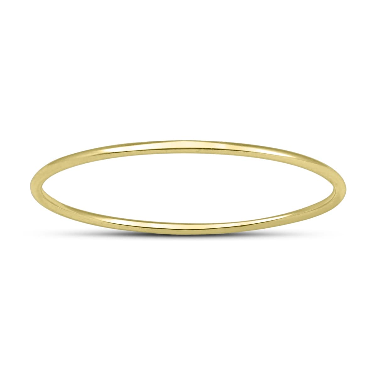 Marquee Skinny Thin Domed Stackable 14K Yellow Gold Band (.75 mm)