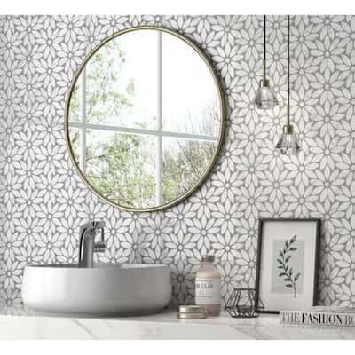 Carrara Marble Mosaic Decorative Backsplash Tile, 11"x 12"x 0.38"/pc - 1pc