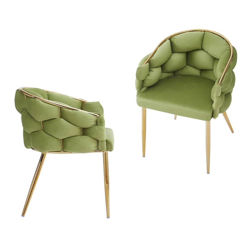 Velvet Handmade Accent Chairs (Set of 2)