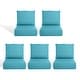 preview thumbnail 68 of 103, Pocassy 22"x24"x6" Thick Cushions Pillows Indoor & Outdoor Cushion 5 Set Seat & Back Cushion - Light Blue Cushion