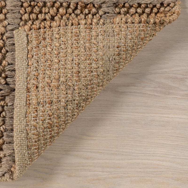 Penni Checked Jute and Wool Area Rug