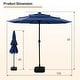 preview thumbnail 6 of 21, COSIEST Outdoor 10ft 3 Tiers Market Patio Umbrella with Solar LED lights
