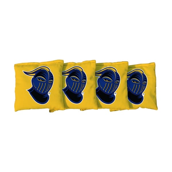 slide 2 of 3, Worcester State Lancers Yellow Cornhole Bags All-Weather Resin Filled