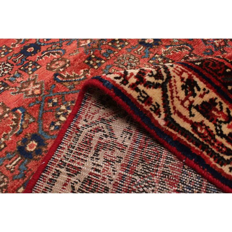 ECARPETGALLERY Hand-knotted Andelz Red Wool Rug - 3'5 x 9'7