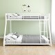 preview thumbnail 5 of 16, Twin Over Full Size Metal Bunk Bed with Removable Stairs