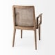 preview thumbnail 5 of 21, Clara Cream Fabric Seat with Cane Back and Light Brown Solid Wood Frame Dining Chair