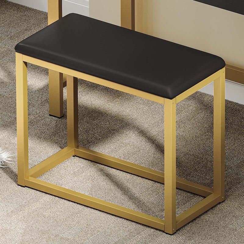 39"W Makeup Vanity Set with Lighted Mirror & Hidden Storage