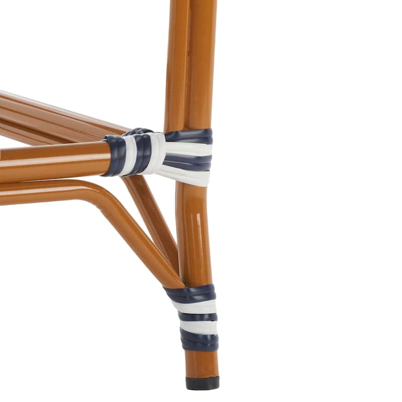 SAFAVIEH Leonica Outdoor Bistro 25-inch Seat Height Counter Stool (Fully Assembled) - 20"W x 21"D x 43"H